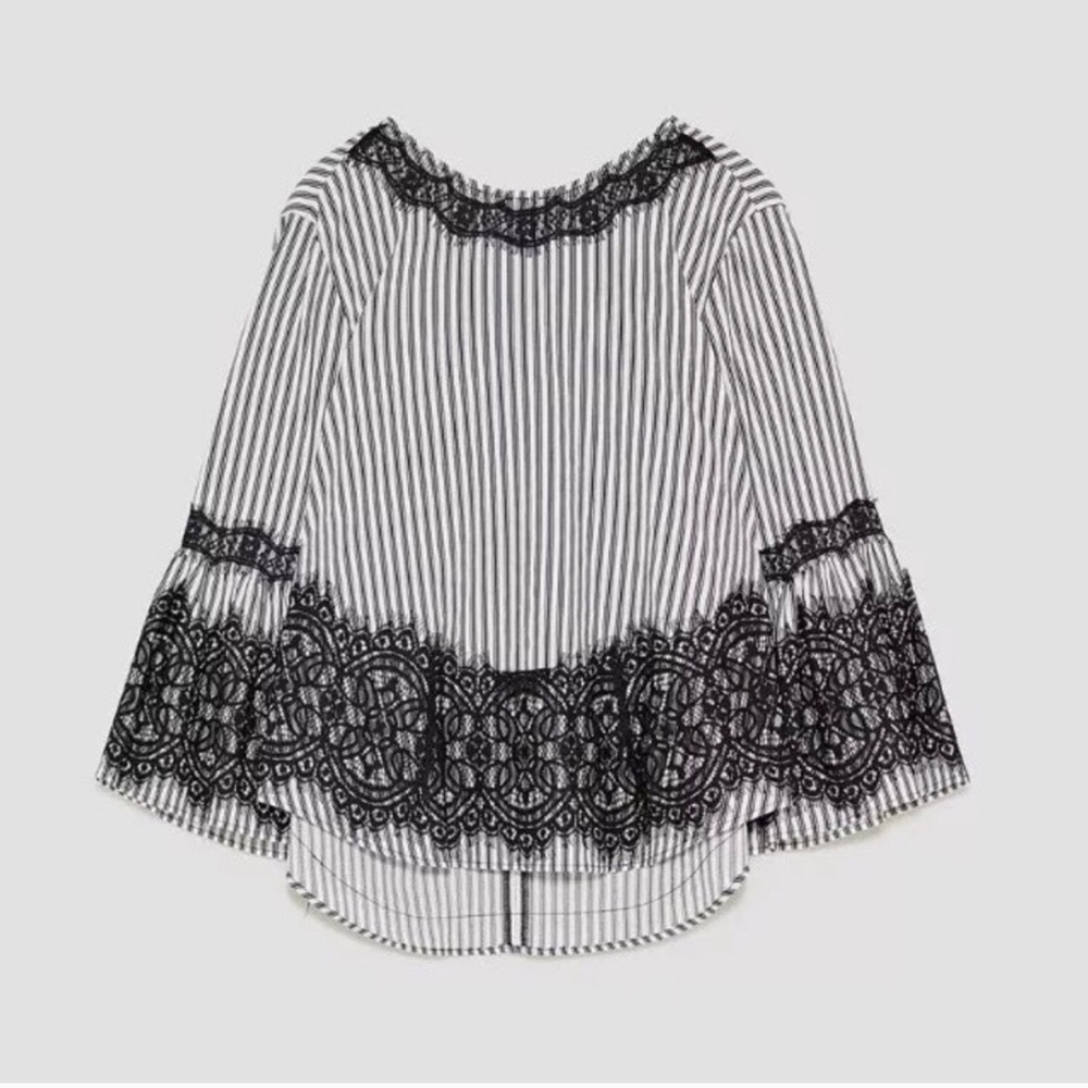 NWOT Zara Black Lace Detail
